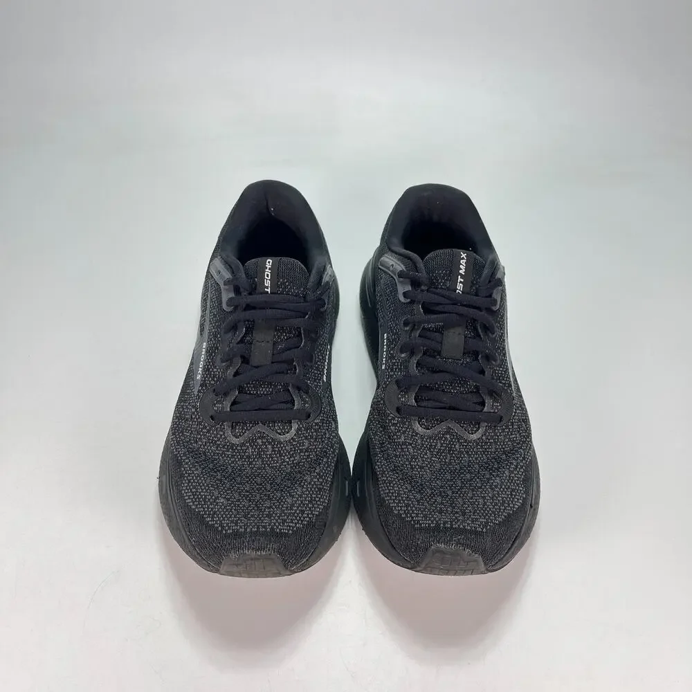 Brooks Ghost Max Black Ebony Cushioned Running Shoes 1203951B020 Women's Size 8